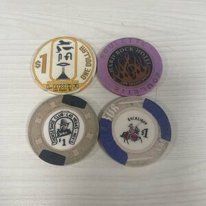 Set of Four Casino Poker Chips